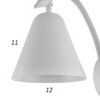 Бра 1670/1WT E27 40 Вт белый 22×12×34.5 см - Фото 9