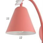 Бра "Олень" 1хE27 40Вт розовый 22х12х34,5 см - фото 23332707