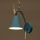 Бра "Олень" 1хE27 40Вт голубой 22х12х34,5 см - Фото 3