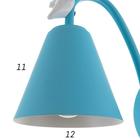 Бра "Олень" 1хE27 40Вт голубой 22х12х34,5 см - Фото 6