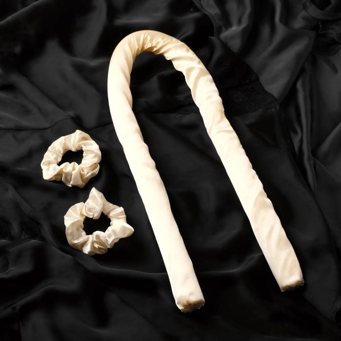 Ободок для создания локонов "Скарлет" 90х3 см, кремовый - Фото 1