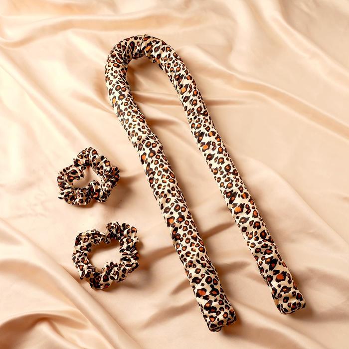 Ободок для создания локонов "Скарлет" 90х3 см, леопард - Фото 1