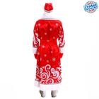 Карнавальный костюм «Дед Мороз», атлас, принт «Метель», р. 60-62, рост 180 см - Фото 2