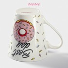 Кружка Доляна «Пончики», 320 мл, фарфор, белая - Фото 3