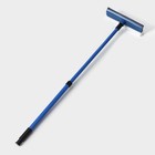 Щётка для окон Доляна, телескопическая ручка 49(75) см, водосгон 20 см, насадка поролон 20 см, синяя - Фото 6