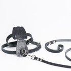 Комплект амуниции «Собака», чёрный (шлейка 32-41х1.2 см, поводок 130х0.8 см) - Фото 3