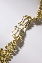 Серьги висячие со стразами «Вечерние» хвост, цвет радужный в золоте, 8 см - фото 31313209