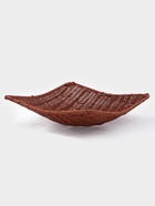 Корзинка для фруктов и хлеба Доляна «Огайо», 31×31×8.5 см, квадратная, пластик, плетёная, коричневая - Фото 3