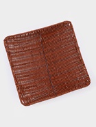 Корзинка для фруктов и хлеба Доляна «Огайо», 31×31×8.5 см, квадратная, пластик, плетёная, коричневая - Фото 4