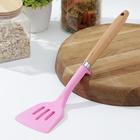 Лопатка с прорезями Доляна «Стелла», 29 см, цвет розовый - Фото 1