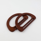 Ручки для сумки деревянные, 10 × 17 см, 2 шт, цвет тёмно-коричневый - фото 9576514