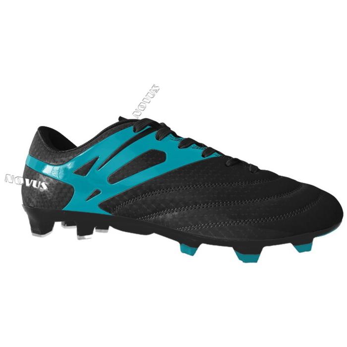 Бутсы футбольные Novus NSB-20 MSR, цвет чёрно-голубой, размер 30 - Фото 1