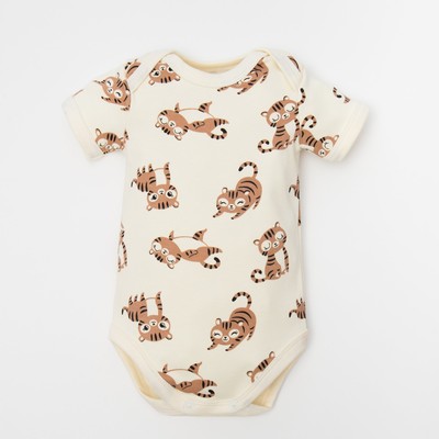 Боди Крошка Я «Тигруля», рост 68-74 см, бежевое