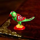 Сувенир "Зелёный попугай" алюминий 6,5х2,5х4,5 см - фото 2960649
