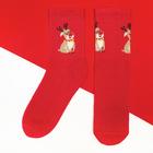 Набор новогодних женских носков KAFTAN "Санта" р. 36-39 (23-25 см), 2 пары 7065215