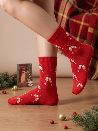 Носки женские новогодние KAFTAN Xmas, набор 2 пары, размер 36-39 (23-25 см)