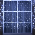 УЦЕНКА Гирлянда «Занавес» 2×1.5 м, IP44, УМС, белая нить, 360 LED, свечение белое, 220 В - Фото 6