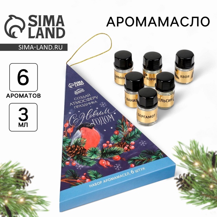 Эфирное масло «С Новым годом», набор 6 шт., 3 мл - Фото 1