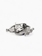 Брошь-оберег «Сова» глазки, синяя в чернёном серебре - Фото 3