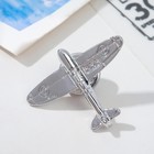 Значок «Самолёт», цвет серебро - фото 23921207