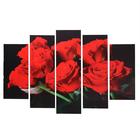 Модульная картина "Букет из роз" (2-23х52; 2-24х70; 1-24х80) 120х80см - фото 9427529