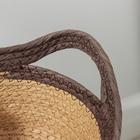 Корзина для хранения плетёная ручной работы Доляна «Гарден», с ручками, 20×16×12 см, цвет коричневый - Фото 3