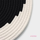 Салфетка сервировочная на стол Доляна «Гипноз», d=38 см, чёрно-белая - Фото 3