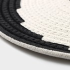 Салфетка сервировочная на стол Доляна «Гипноз», d=38 см, чёрно-белая - Фото 4