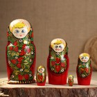 Матрёшка 5-ти кукольная "Татьяна", хохлома, 14-15 см - фото 8502541