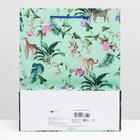 Пакет подарочный "Леопард в цветах", 26 х 32 х 12 см - фото 32306682