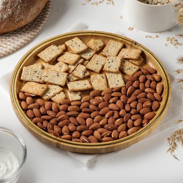 Блюдо для подачи Доляна «Цветение», d=29.5 см, бамбук