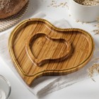 Менажница Доляна «Цветение», 2 секции, d=26 см, бамбук - фото 8237550