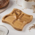 Менажница Доляна Windows, 19,5×19,5 см, бамбук - фото 24514814