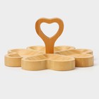 Менажница Доляна «Цветок», 19.5×19.5 см, 4 секции, бамбук - Фото 4