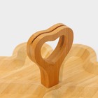 Менажница Доляна «Цветок», 19.5×19.5 см, 4 секции, бамбук - Фото 6