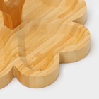 Менажница Доляна «Цветок», 19.5×19.5 см, 4 секции, бамбук - Фото 7