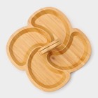 Менажница Доляна «Вертиго», 19.5×19.5 см, бамбук - Фото 5