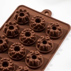 Форма для конфет и шоколада «Дольче», силикон, 20×11×1.8 см, 15 ячеек, коричневая - Фото 7