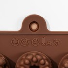 Форма для конфет и шоколада «Дольче», силикон, 20×11×1,8 см, 15 ячеек, цвет коричневый - Фото 4