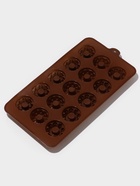 Форма для конфет и шоколада «Дольче», силикон, 20×11×1.8 см, 15 ячеек, коричневая - Фото 2
