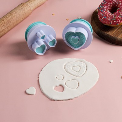 Набор плунжеров кондитерских «Любовь», 2 шт., пластик, МИКС