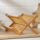 Сушилка для посуды Доляна «Бамбуковый лес», 2 яруса, 47×30 см, бамбук - Фото 2