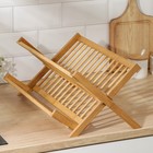 Сушилка для посуды Доляна «Бамбуковый лес», 2 яруса, 47×30 см, бамбук - Фото 3