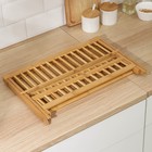 Сушилка для посуды Доляна «Бамбуковый лес», 2 яруса, 47×30 см, бамбук - Фото 5