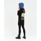 Толстовка женская, цвет чёрный/индиго размер 46 - фото 49412224