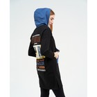 Толстовка женская, цвет чёрный/индиго размер 46 - фото 49412225