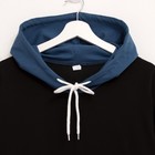 Толстовка женская, цвет чёрный/индиго размер 46 - фото 49412227