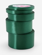 Атласная лента, набор 5 шт., 6/10/20/40/50 мм, 23±1 м, изумрудная №128 - Фото 2