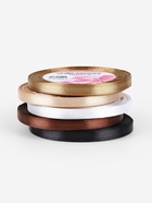 Атласная лента, набор 5 шт., 6 мм, 23±1 м, бежевый, коричневый - Фото 2