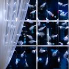 Гирлянда «Занавес» 3 × 1.4 м с насадками «Перья», IP20, прозрачная нить, 80 LED, свечение белое, 8 режимов, 220 В - фото 318681286